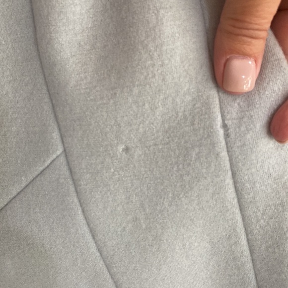 Rena Lange Wool Coat Light Blue sz 14 S-M - Picture 7 of 10